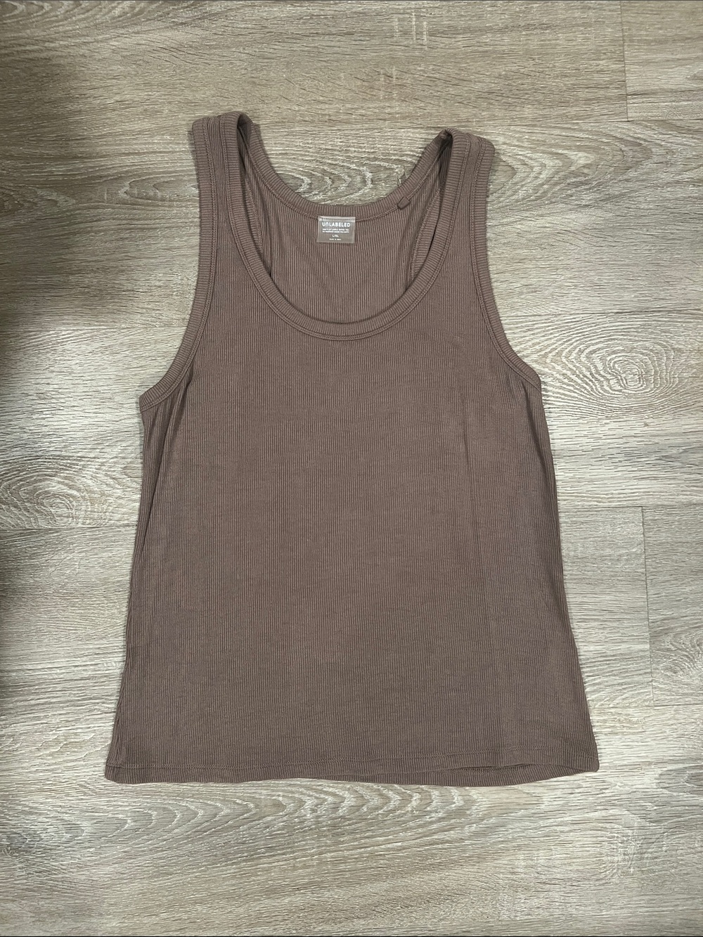 Ribbed Tank Top in Brown - Women